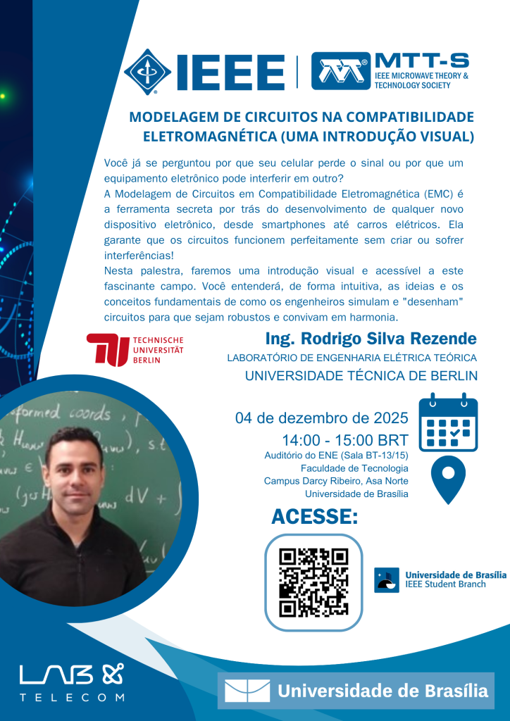 Palestra: "Modelagem de Circuitos na Compatibilidade Eletromagnética (Uma Introdução Visual)" - Universidade de Brasilia,MTT17 on 04-December-2025